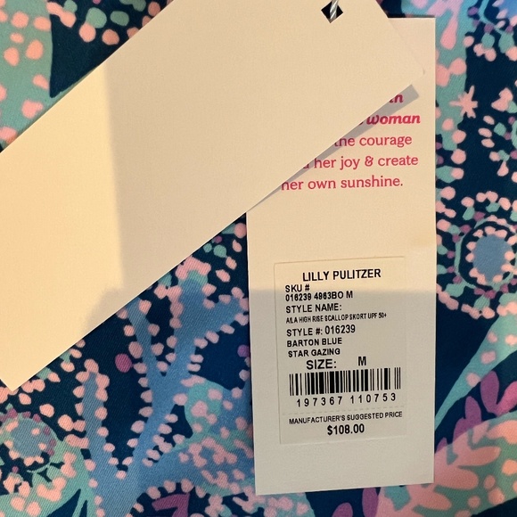 Lilly Pulitzer Aila High Rise Scallop Skort UPF 50+ - Picture 7 of 7